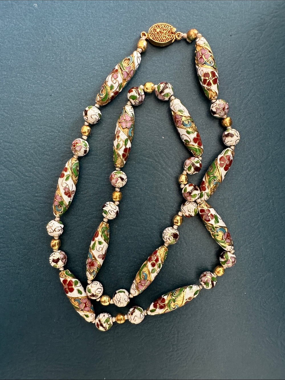 Rare Vintage Cloisonne Necklace
